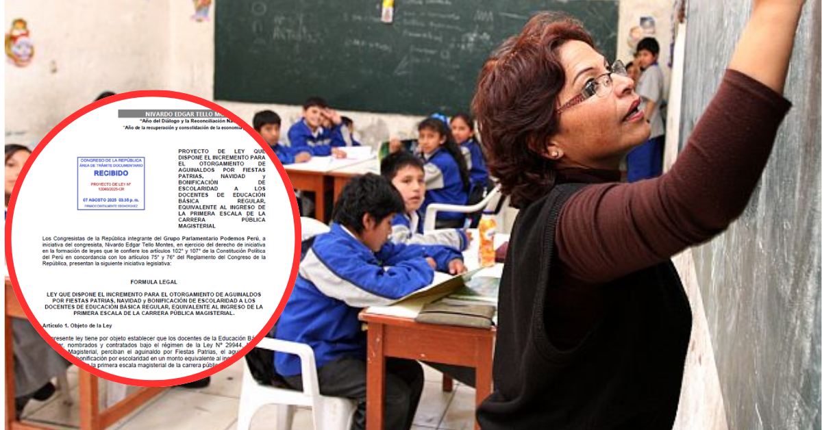Congreso plantea aumento gradual de salarios docentes hasta 2028