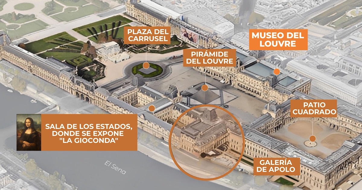 Así fue el robo exprés de joyas del Louvre en solo siete minutos