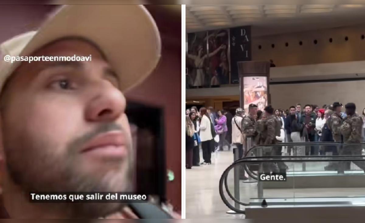 ¡Turista latino graba tensión y retención en Louvre tras audaz robo de joyas históricas!