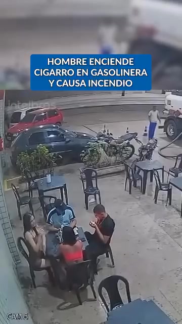 Imprudente en Brasil enciende cigarro en grifo y evita tragedia