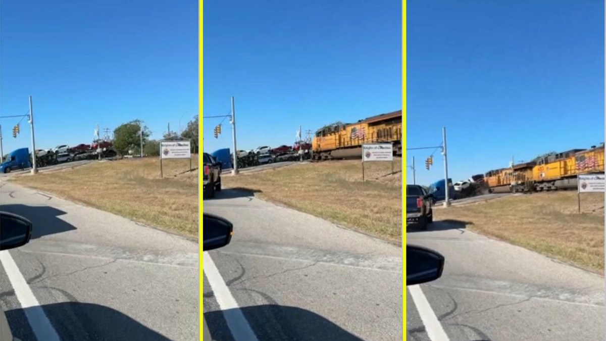 Impactante choque en Texas: tren arrolla camión de carga ¡sin víctimas!