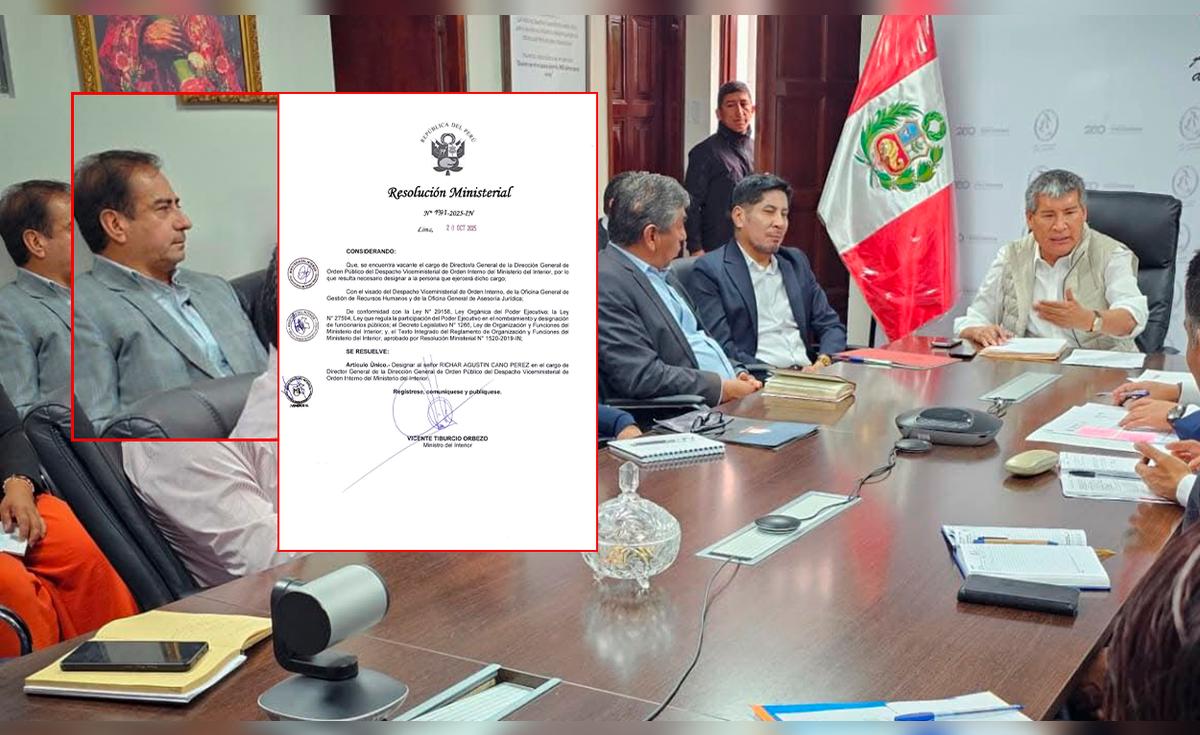 Exasesor de Wilfredo Oscorima asume como director de Orden Público en el Ministerio del Interior