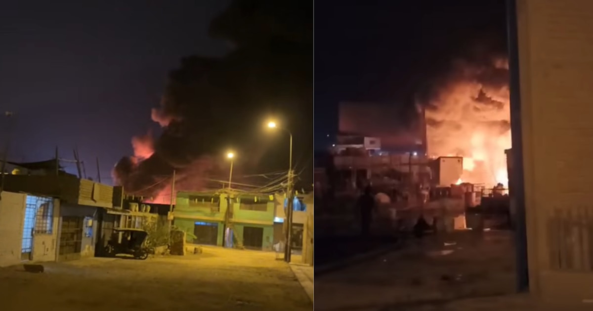 Gran incendio en Huachipa: almacén de productos inflamables en Cajamarquilla en llamas