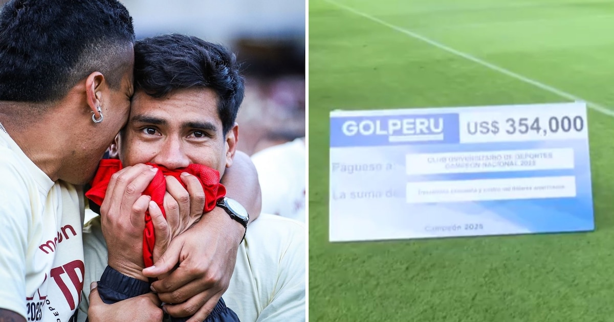 GOLPERU entrega más de 1 millón de soles a Universitario por su tricampeonato en Liga 1