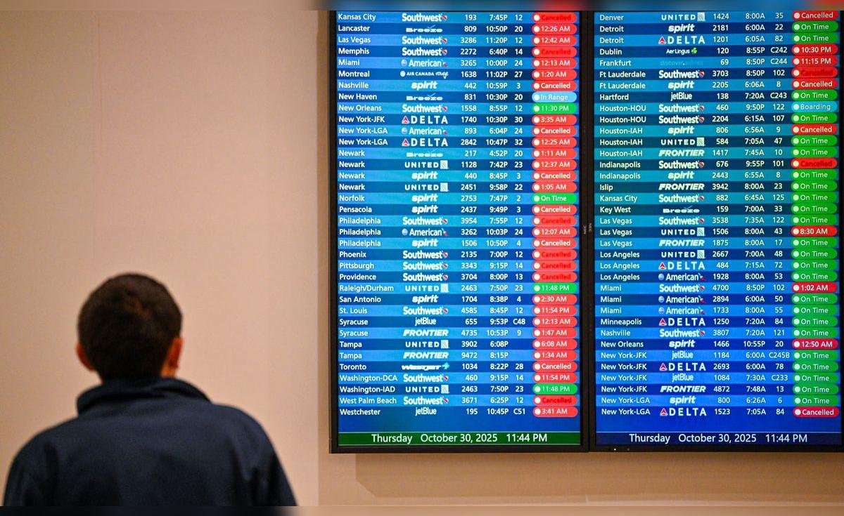 Caos aéreo en EE. UU.: millones de pasajeros enfrentan cancelaciones y largas filas por crisis presupuestaria