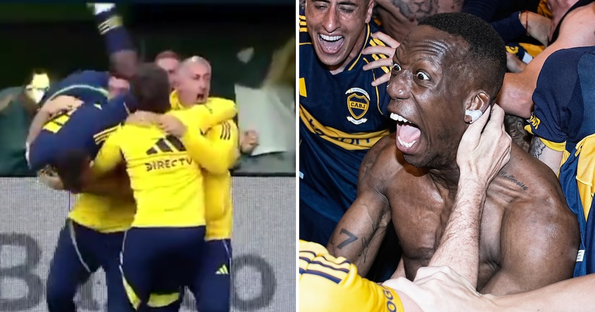Luis Advíncula lidera la celebración de Boca Juniors tras vencer a River en el Superclásico