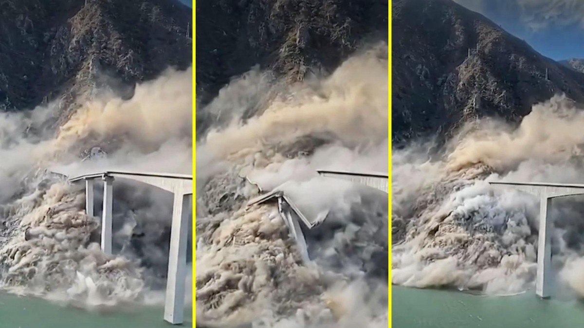 ¡Impactante caída del puente en Sichuan! La estructura de 758 metros colapsa por deslizamientos sin víctimas