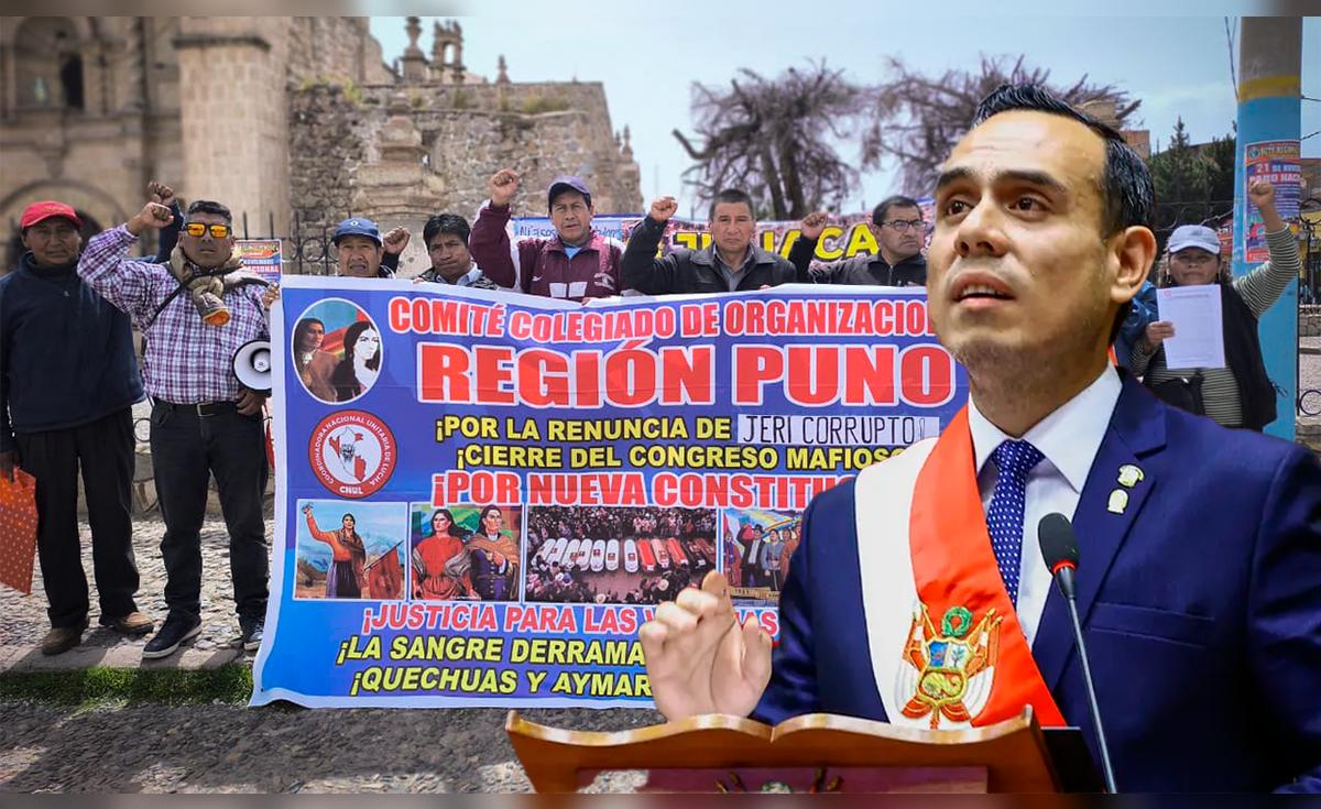 Dirigentes de Puno rechazan la llegada de José Jerí tras anunciar gira regional