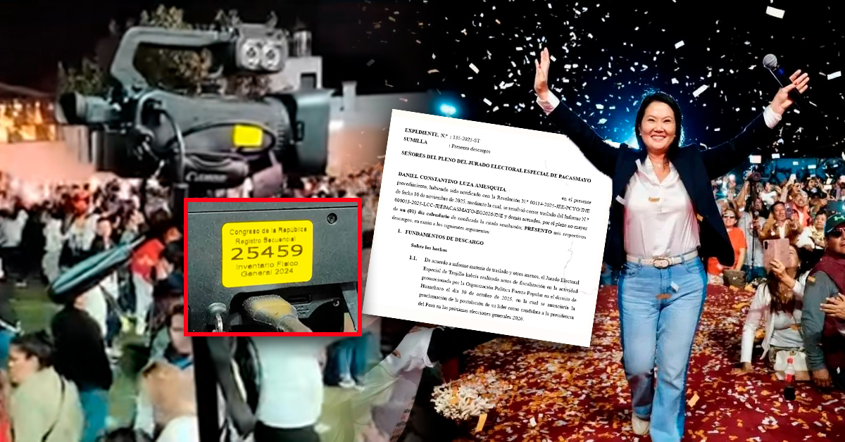 Trabajador del Congreso presenta descargos tras grabar mitin de Fuerza Popular en Trujillo