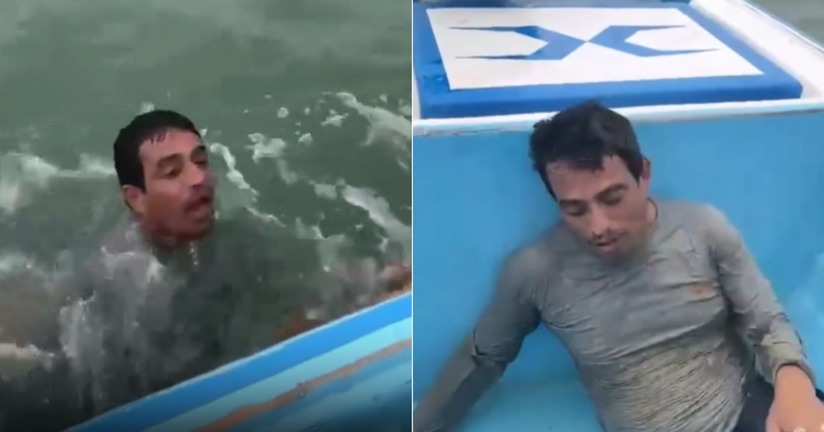 Rescate de pescador artesanal tras vuelco de embarcación en Tumbes