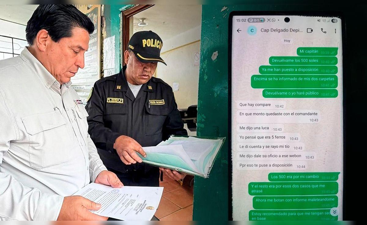 Comandante y capitán de la PNP cobraban S/ 5 mil para mantener puestos de suboficiales