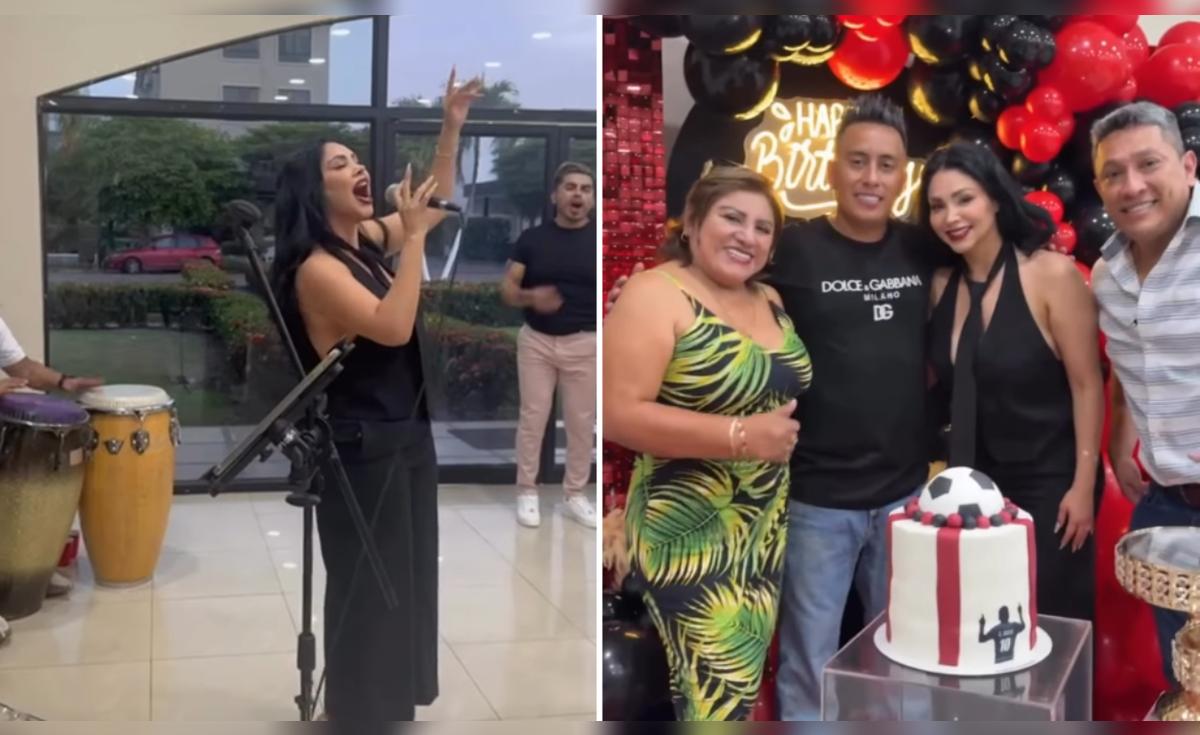Pamela Franco sorprende a Cueva en Ecuador por su cumpleaños 34