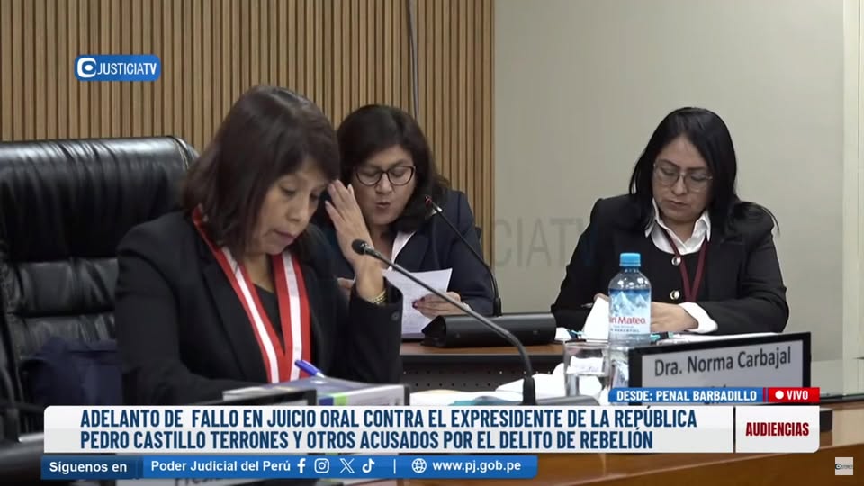 Adelantan fallo en juicio contra ex presidente Pedro Castillo y otros