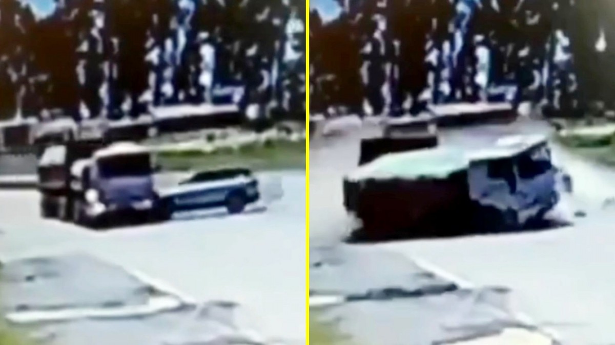 Video muestra el preciso instante en que un auto colisiona y se incrusta en un camión en Argentina