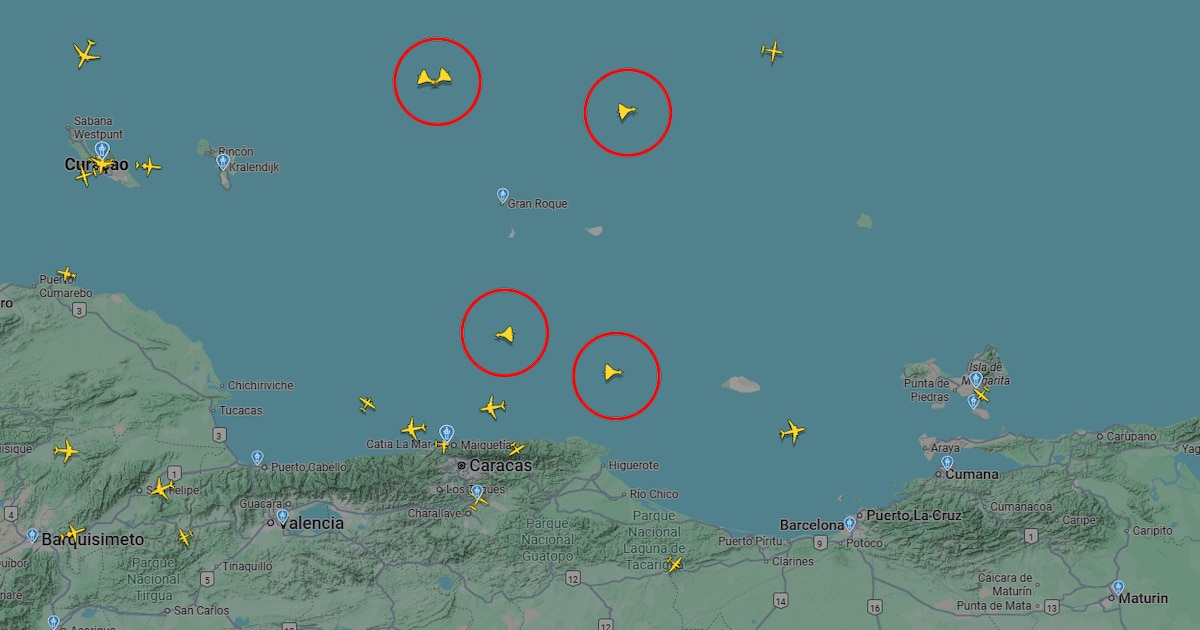 Cinco aviones de combate de EE.UU. patrullan frente a la costa de Venezuela en medio de crecientes tensiones en el Caribe