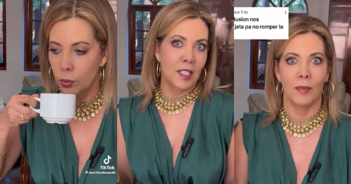 Reacciones en redes a los consejos de Maritere Braschi para beber chocolate con etiqueta navideña