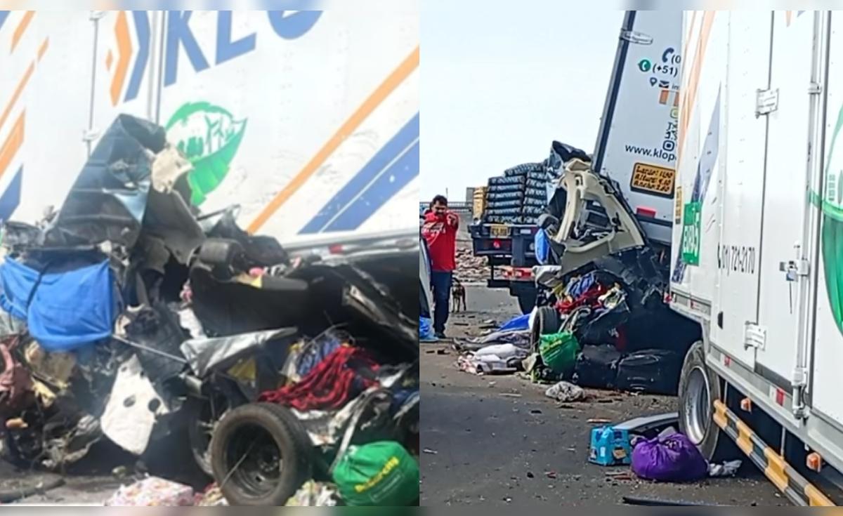 Accidente múltiple deja cinco muertos tras aplastar una miniván con pasajeros