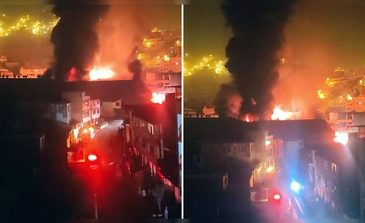 Incendio de gran escala en fábrica de tecnopor en San Juan de Lurigancho