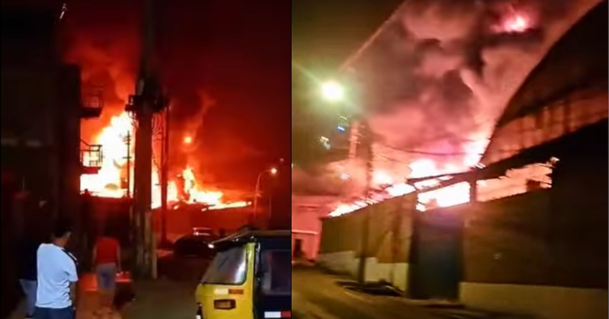 Incendio en SJL destruye fábrica de plástico en la madrugada de Navidad