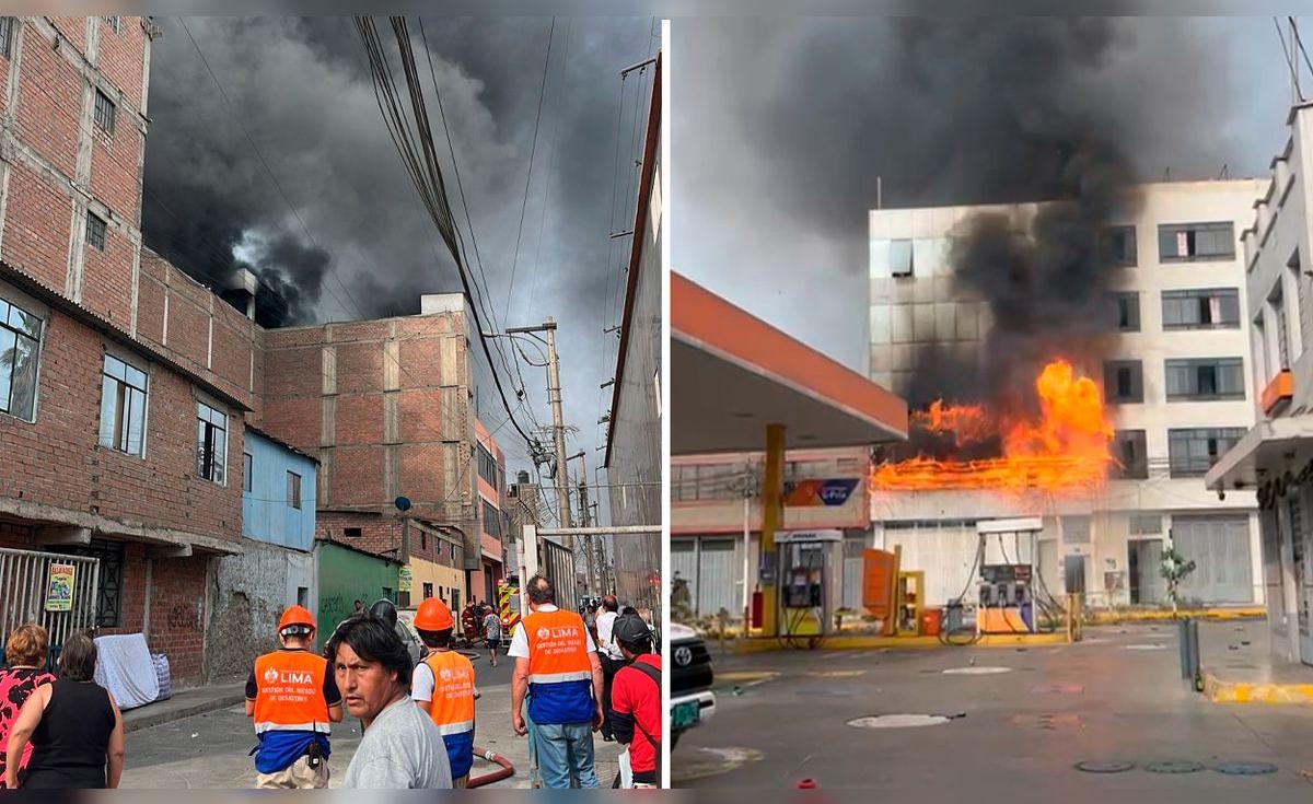 Incendio en el Rímac moviliza a 19 unidades de bomberos cerca de un grifo