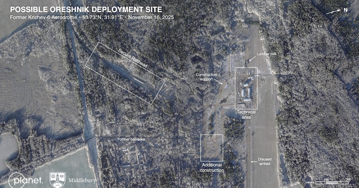 Rusia moviliza misiles hipersónicos con capacidad nuclear en antigua base aérea de Bielorrusia, según imágenes satelitales