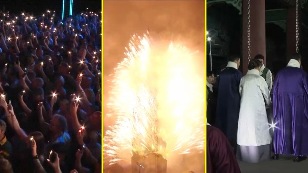 Minuto de silencio, fuegos artificiales y ritos: Así han recibido el año 2026 en el mundo