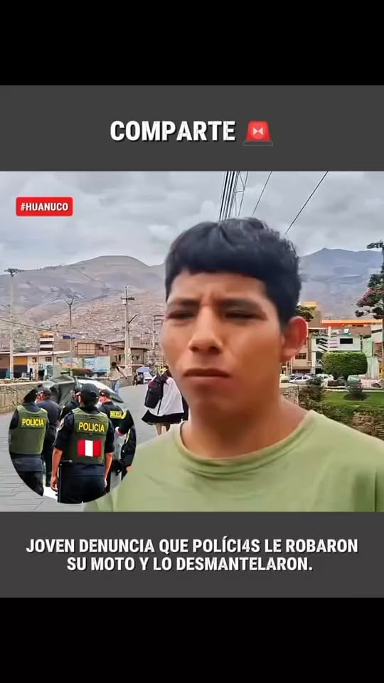 Joven denuncia robo y desmantelamiento de su motocicleta por policías en Cajamarca