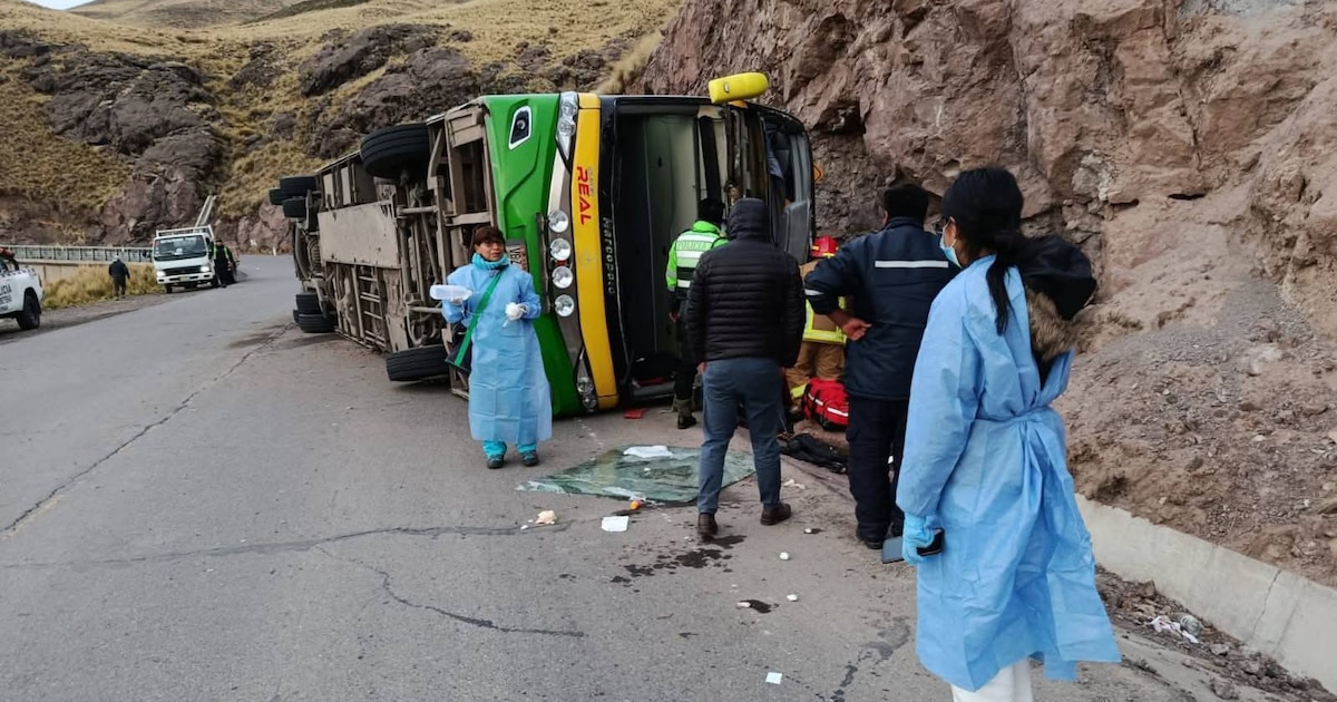 Accidente en Arequipa-Cusco deja 7 muertos y 20 heridos por volcadura de bus